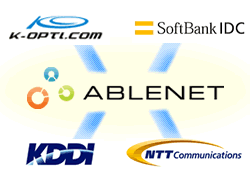 K-OPTI.COM/SoftBankIDC/KDDI/NTT COMの大手4社へ接続