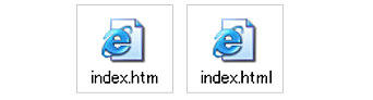 ホームページのファイル名