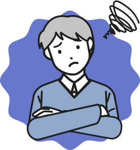 悩んでいる人
