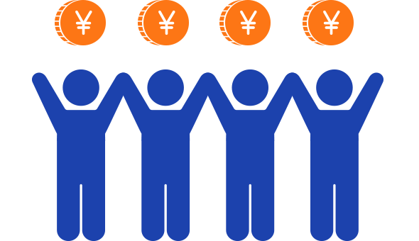 人数が増えるほどコストが上がる